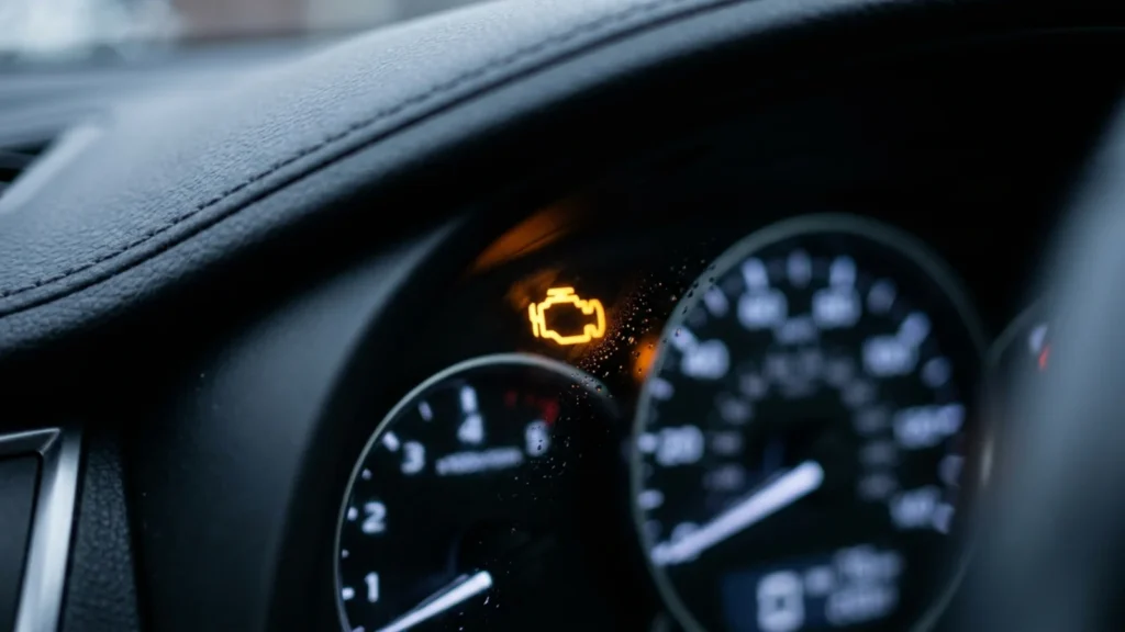 Check engine light on an instrument cluster, the amber engine symbol drivers most often ignore