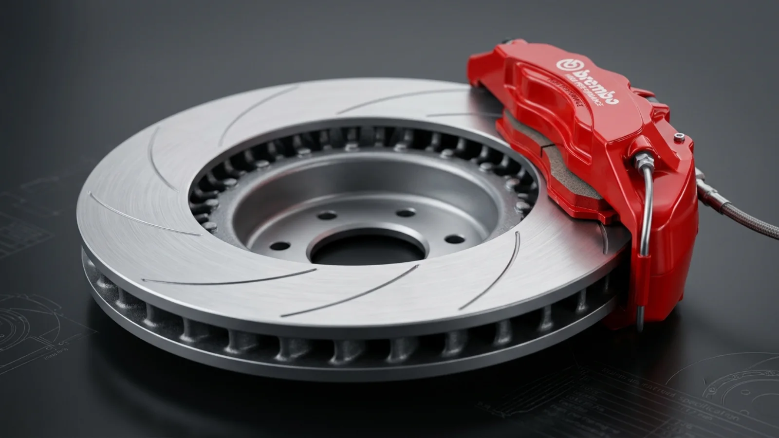 Signs you need brake repair shown on a worn brake disc and caliper assembly